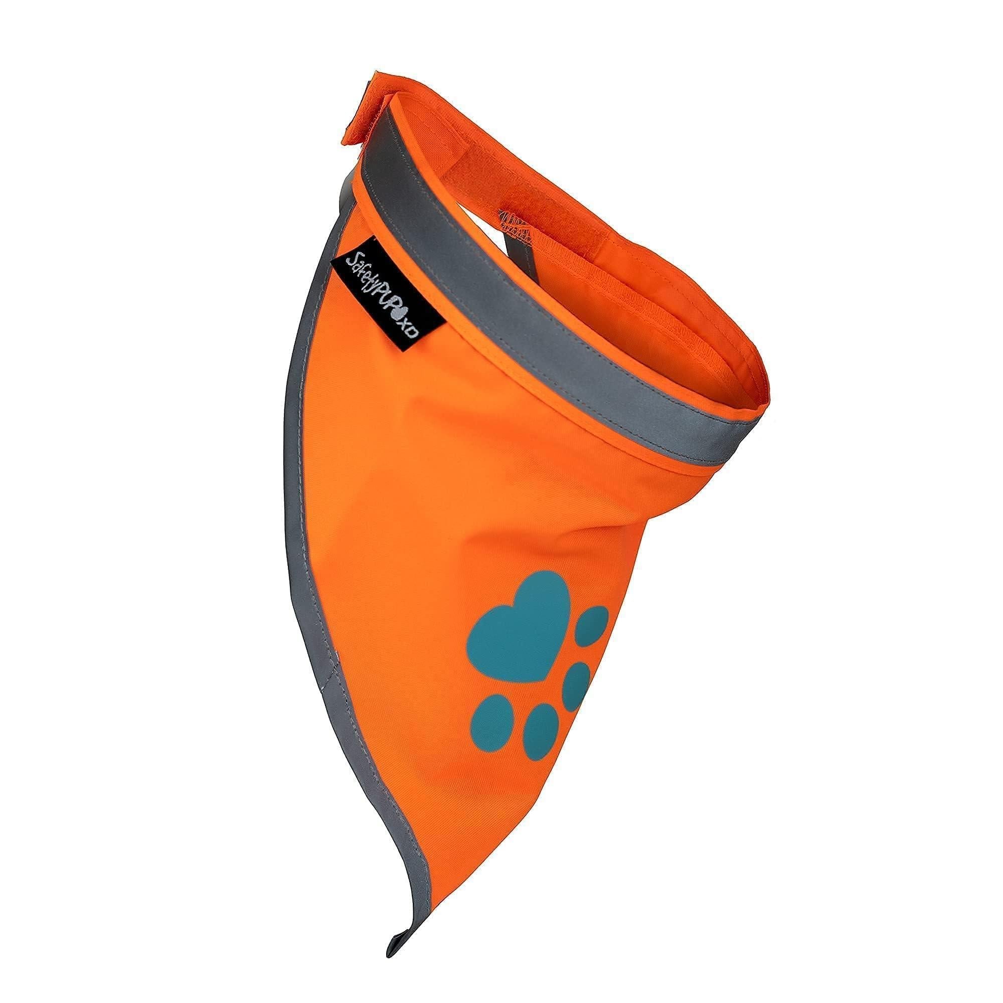 Reflective Dog Bandana Hi-Vis M Size 19 in Chest X 19 in Neck Orange