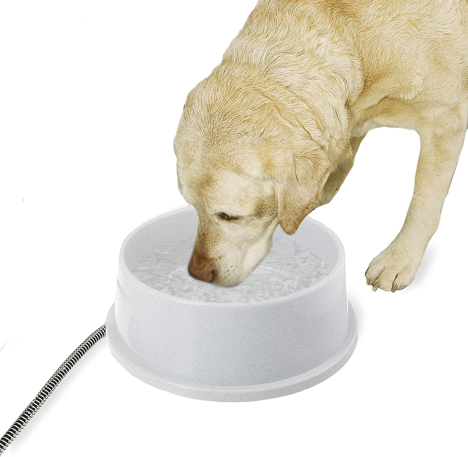 Thermal-Bowl Heated Water Bowl for Cats & Dogs Outside, Safety Listed Outdoor Heated Dog Dish for Pets, Automatic No Freeze, anti Chew Cord - 1.5 Gallons Granite 25W | Outdoor Water Stays Unfrozen in Winter. Outdoor Heated Dog Dish for Pets, Automatic No Freeze, anti Chew Cord, 1.5 Gallons