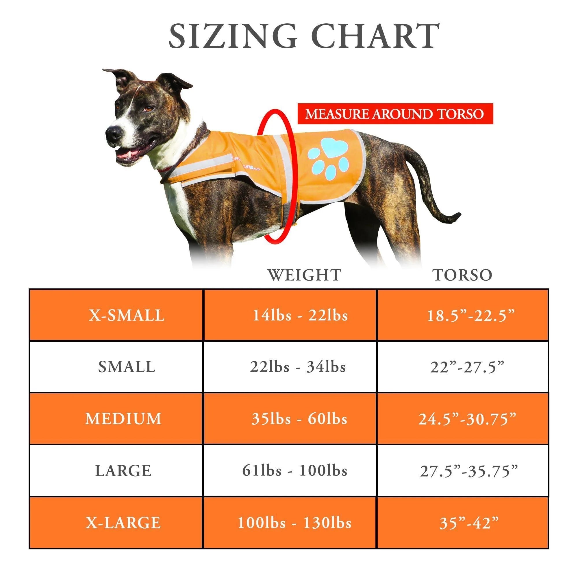 Reflective Dog Vest Hi-Vis L Size 35.75 in Chest X 26.75 in Neck Orange